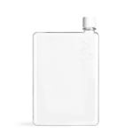 Memobottle drinking bottle A5 transparent with white lid