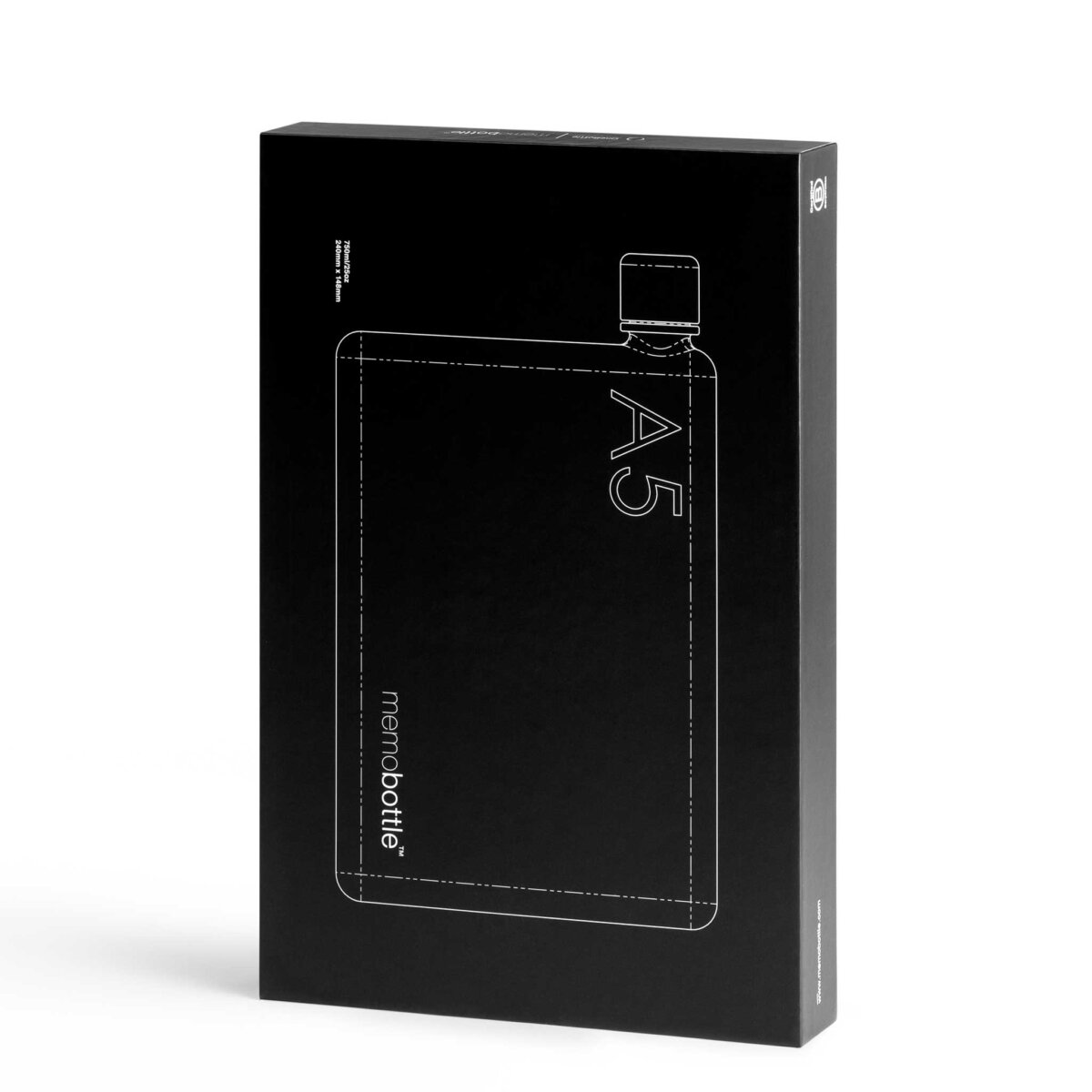 A5 Memobottle water bottle transparent