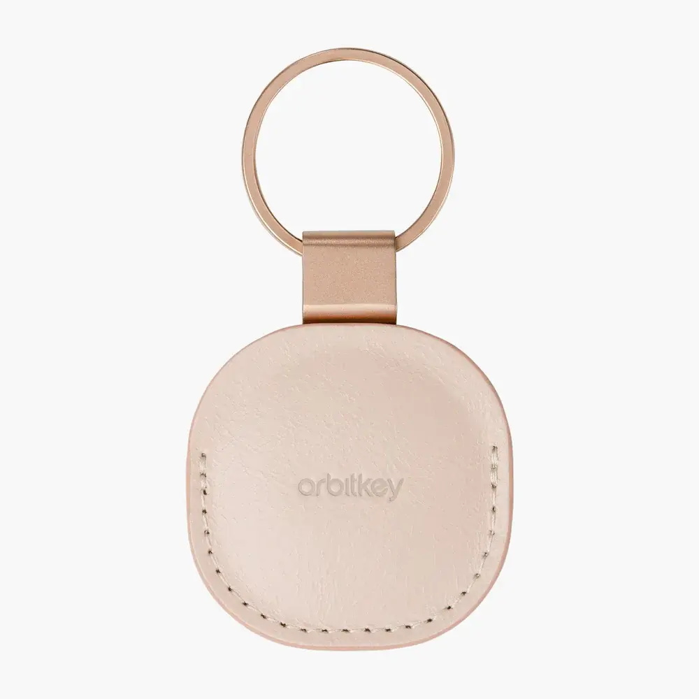 Étui en cuir Orbitkey nude