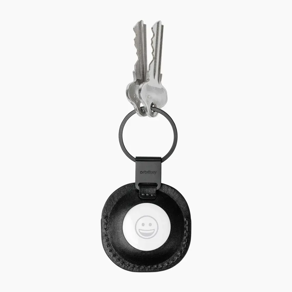 Étui en cuir Orbitkey pour Apple Airtag en noir