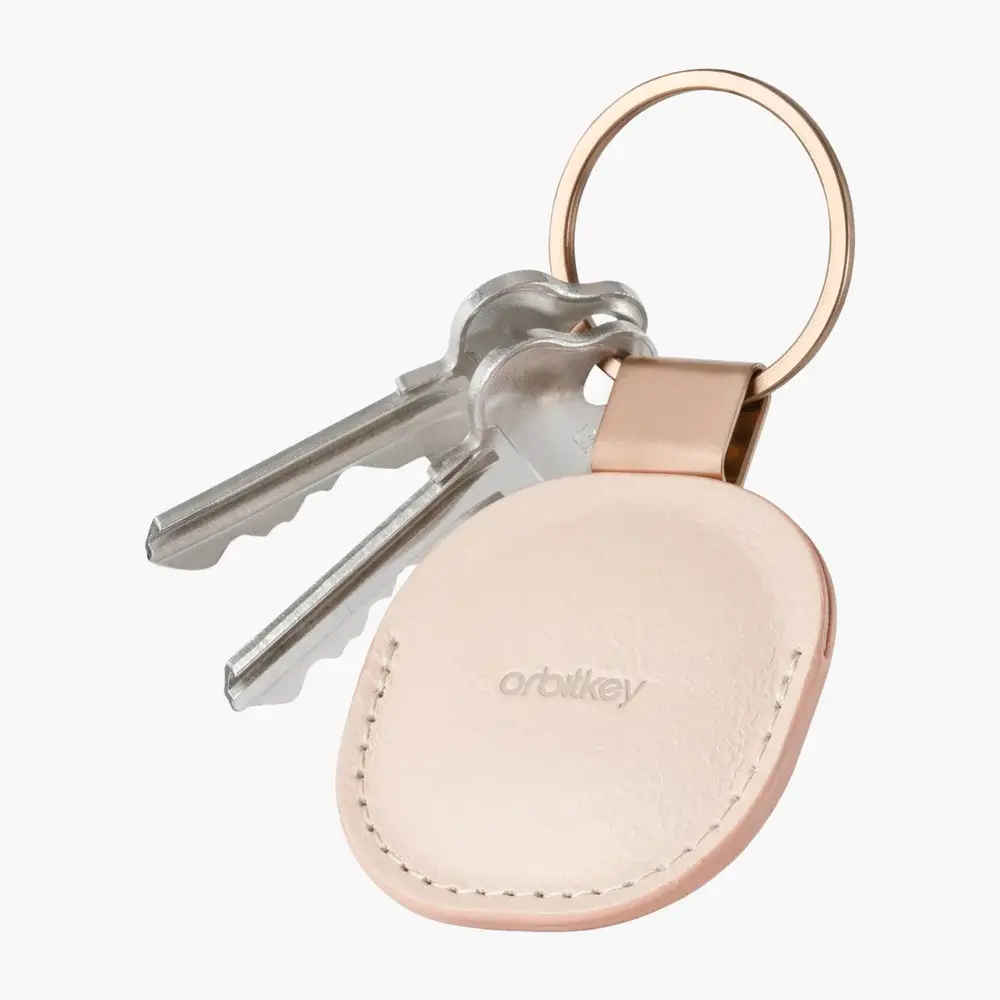Housse en cuir Orbitkey Airtag nude - One Horizon