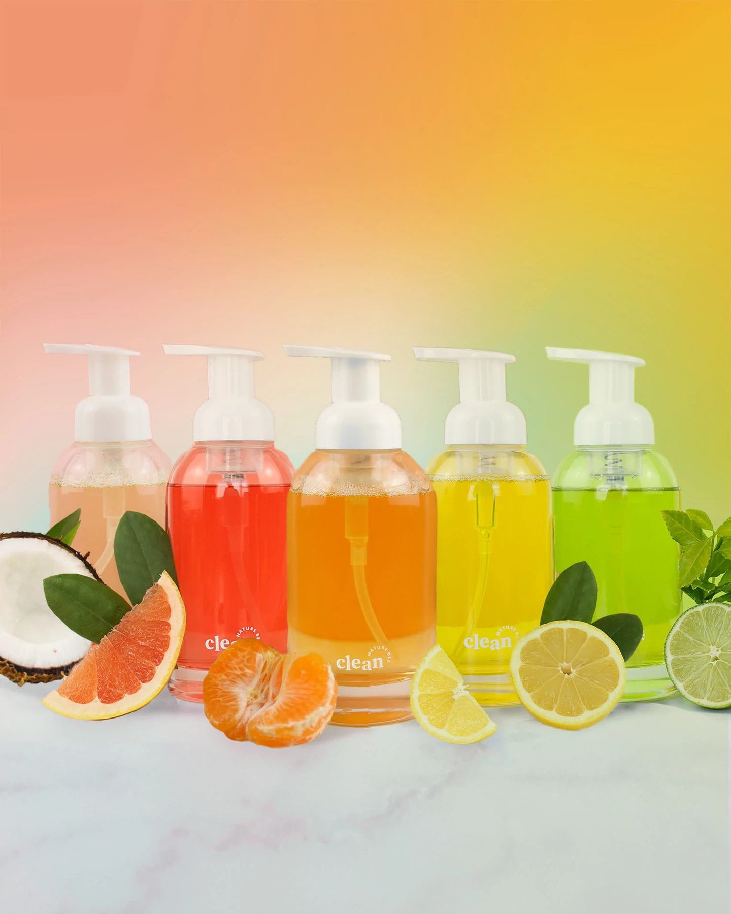 Différentes tablettes de savon pour les mains