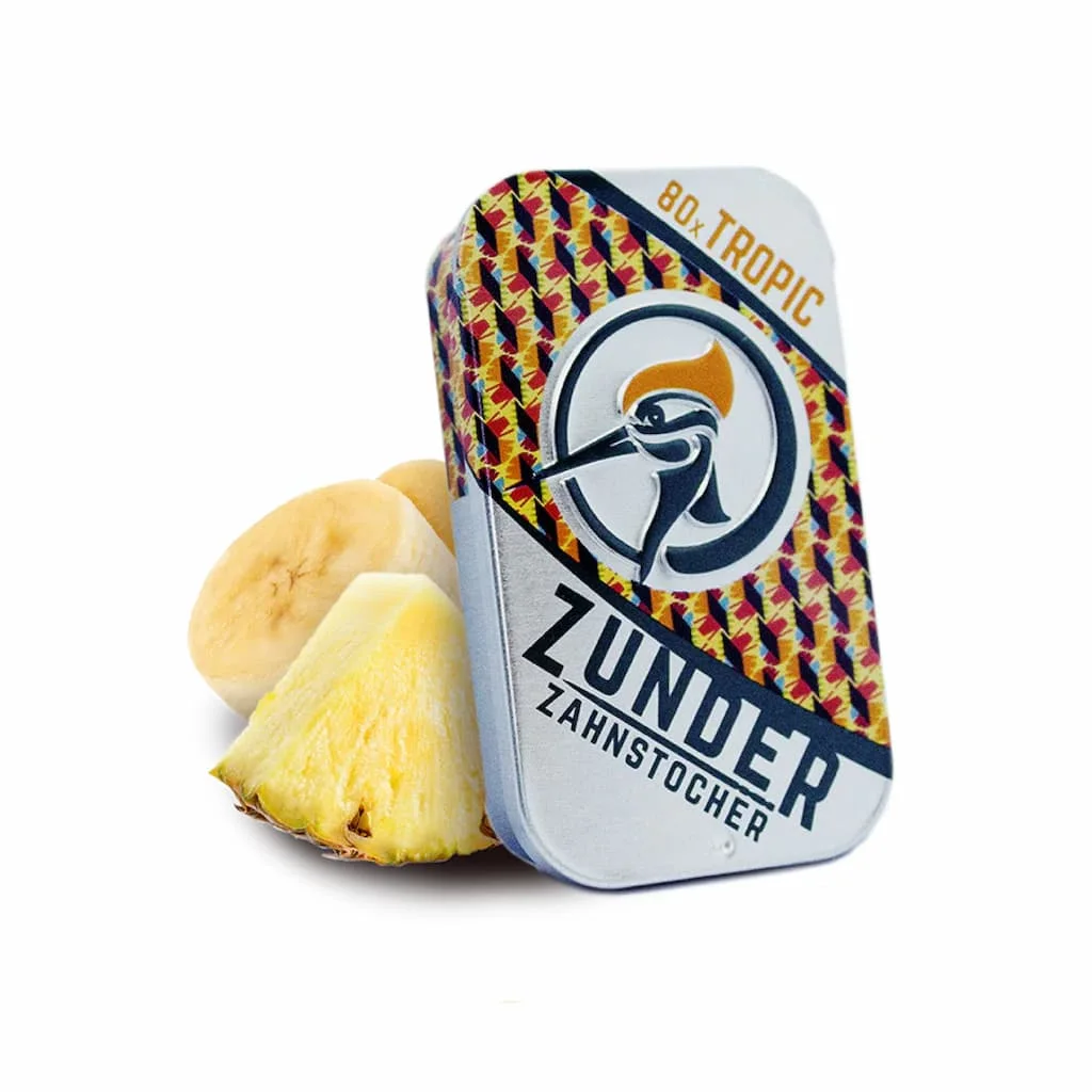 Zunder Zahnstocher - Tropic Box - Zahnstocher mit Geschmack