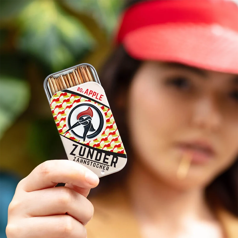 Apple Zunder Zahnstocher mit Geschmack