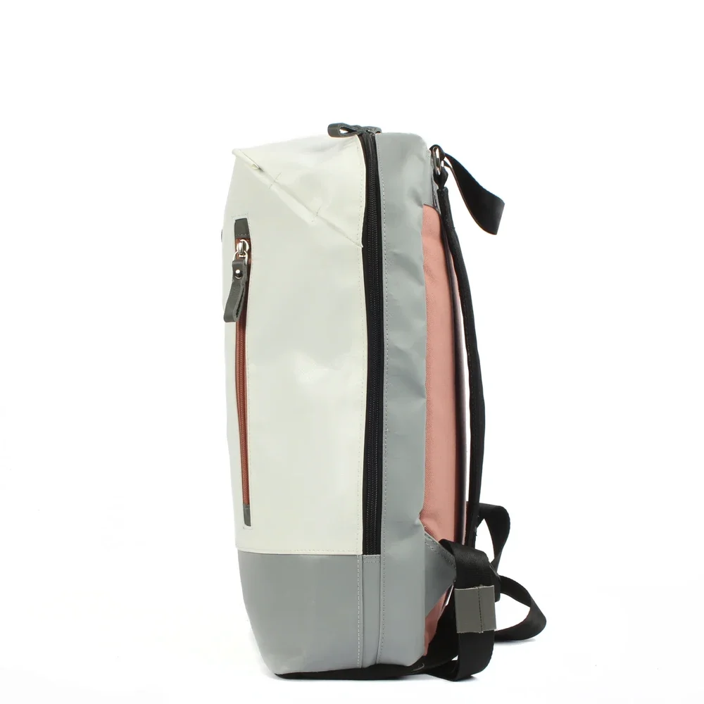 7clouds Stadtrucksack Novis 7.1 - white-grey-salmon