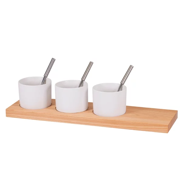 Set d'apéritif "Trio - Bois de hêtre, Grand