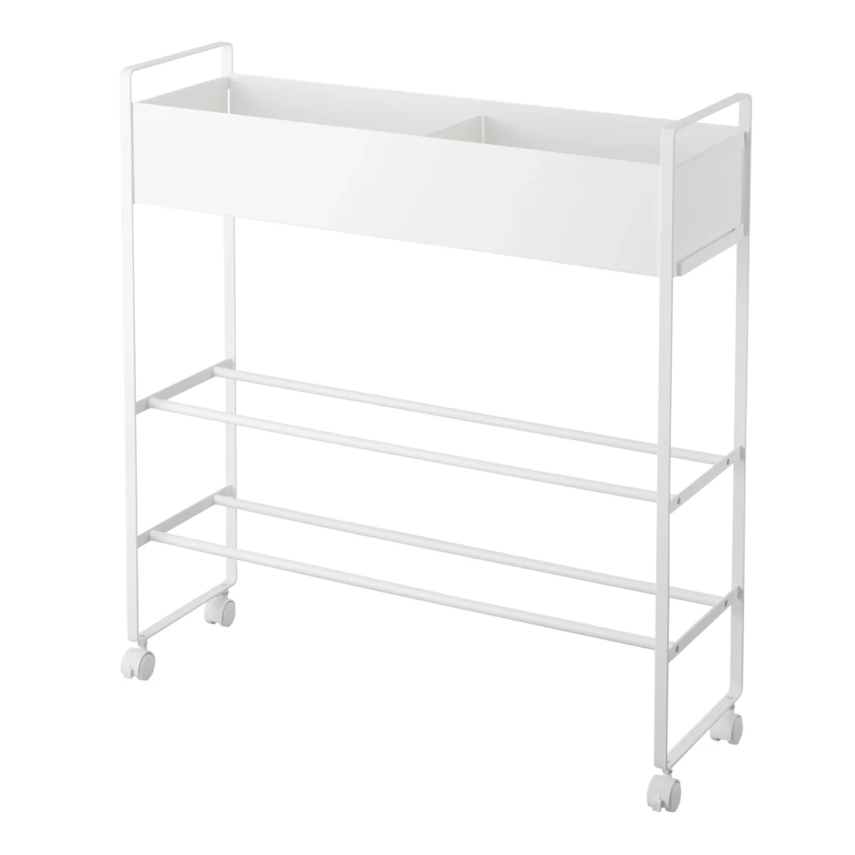 Yamazaki storage trolley with basket Tower white
