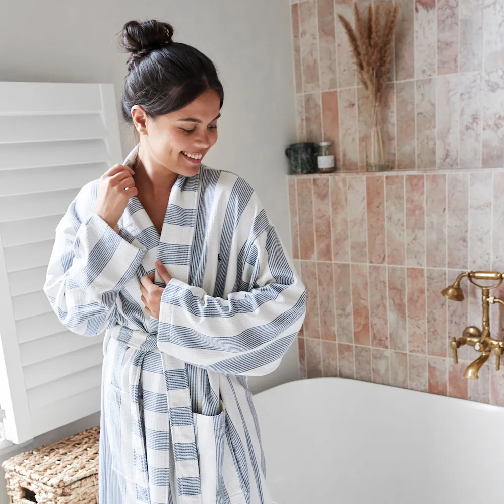 Dock & Bay Storm Cloud bathrobe - Blue