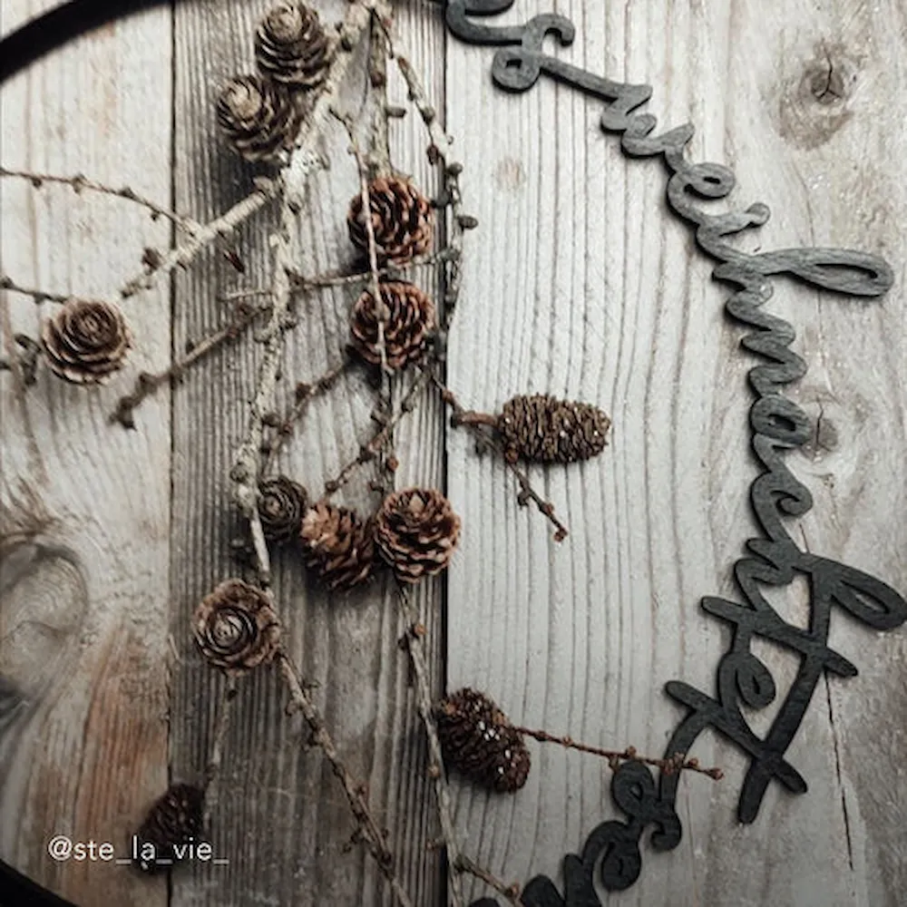 Eulenschnitt - Holzkrank - Es weihnachtet sehr