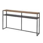 YAMAZAKI Table console avec étagère Tower en noir
