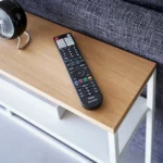 YAMAZAKI Table console avec étagère Tower en noir