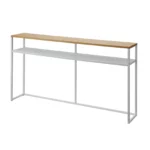 YAMAZAKI Table console avec étagère Tower en blanc