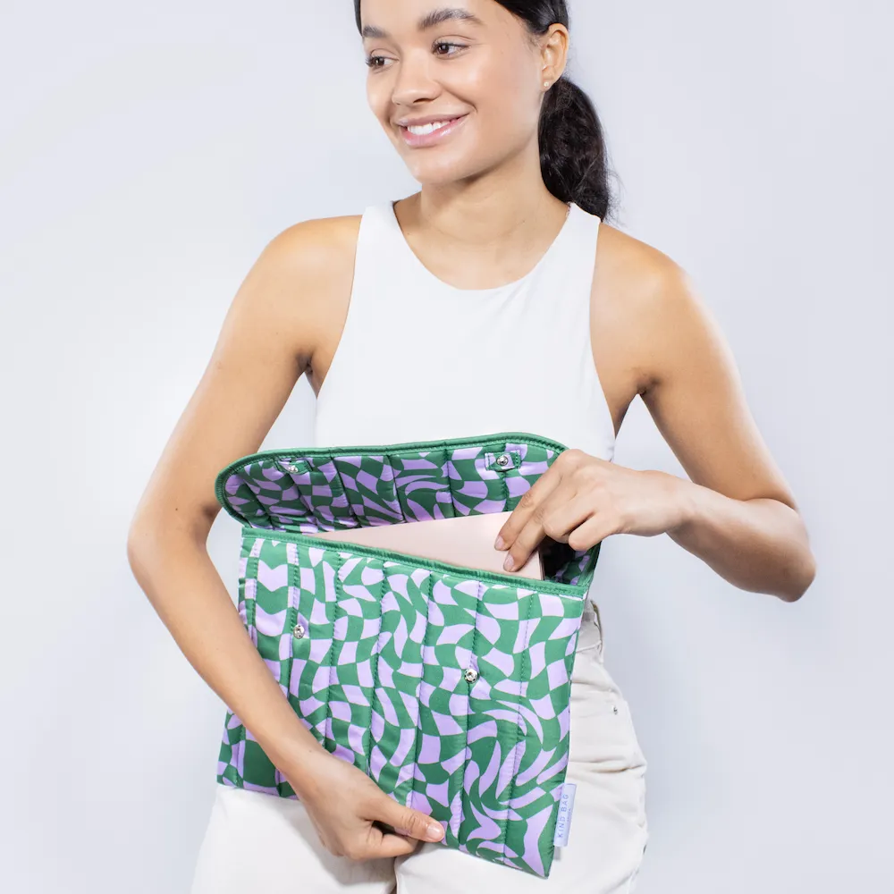 Étui pour ordinateur portable Kind Bag Wavy Check