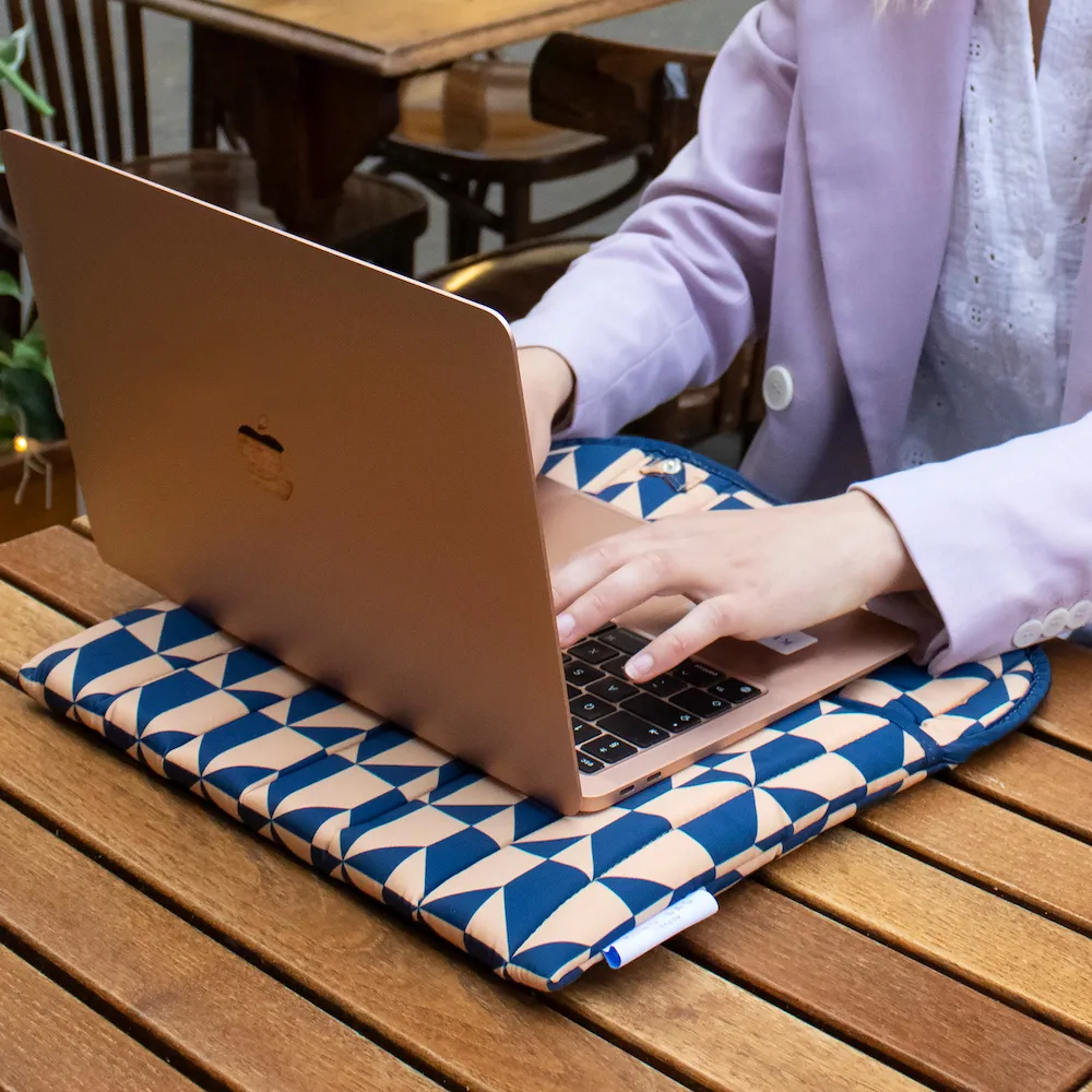 Étui pour ordinateur portable Kind Bag Navy Coffee