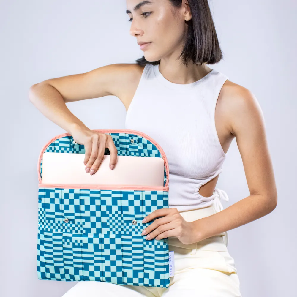 Housse pour ordinateur portable Kind Bag Trippy Check