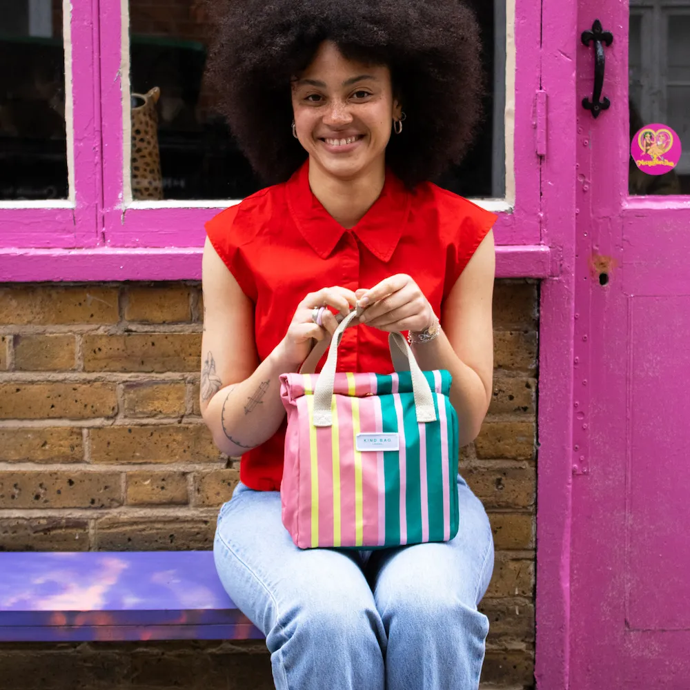 Sac à déjeuner Kind Bag - Bi-Colour Stripes