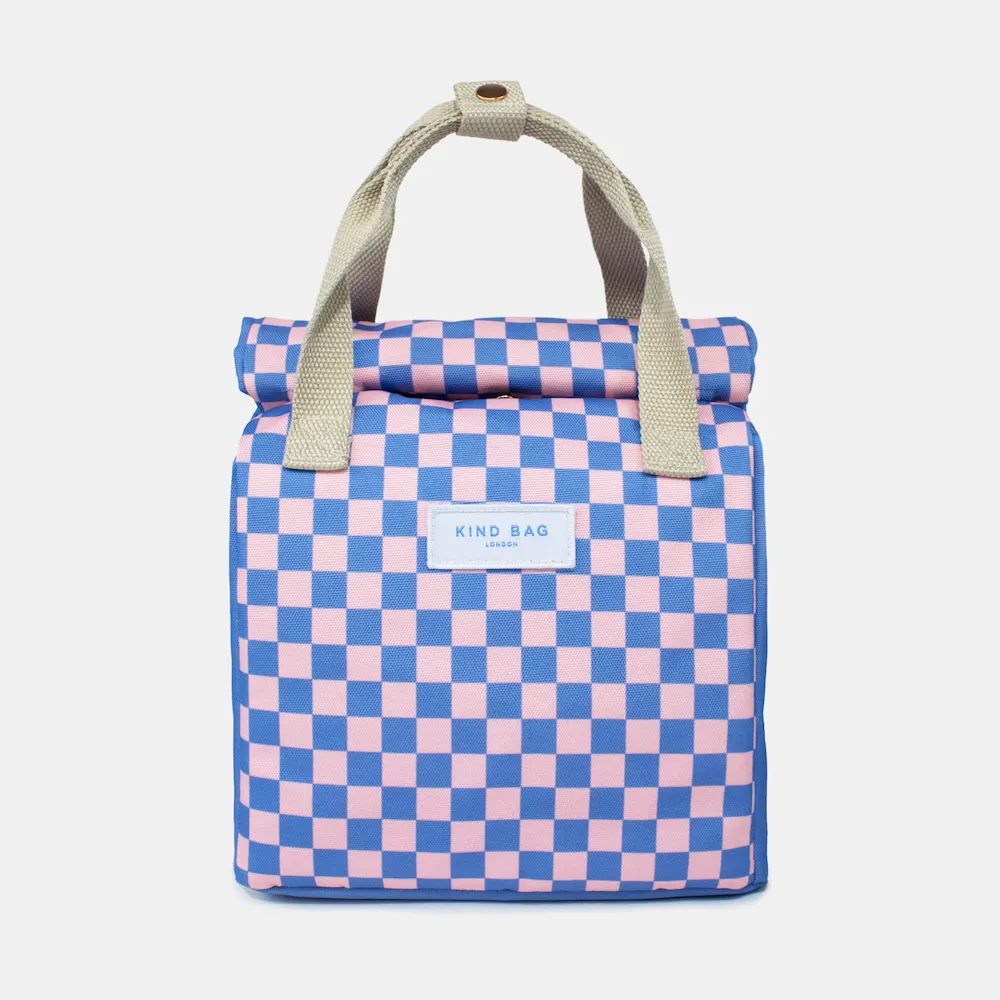 Sac à déjeuner Kind Bag - Checkerboard Pink+Blue