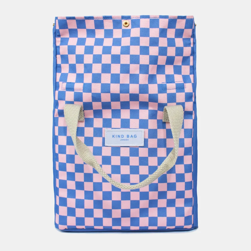 Sac à déjeuner Kind Bag - Checkerboard Pink+Blue