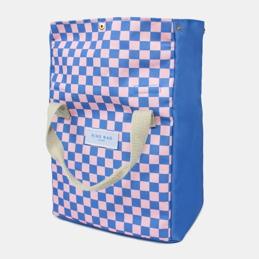 Sac à déjeuner Kind Bag - Checkerboard Pink+Blue