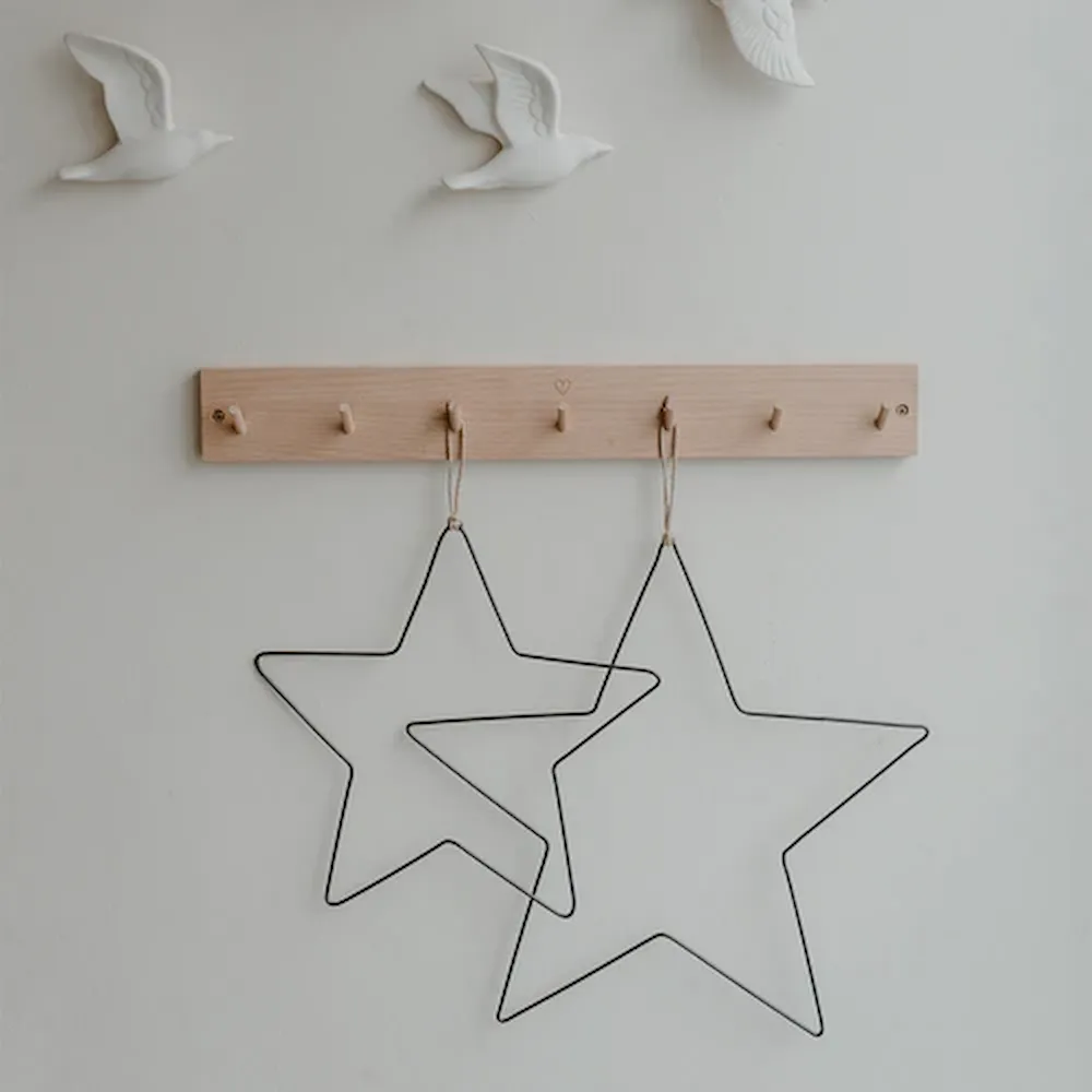 Eulenschnitt Metallkranz Stern 2er Set