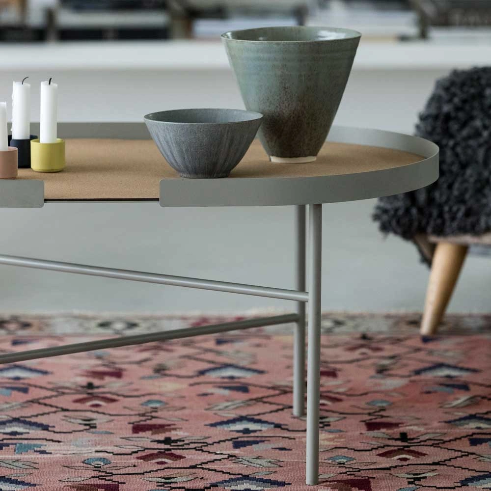 DesignBite Ovaler Beistelltisch Grau