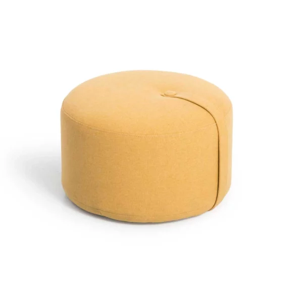 Runder Pouf Sitzhocker - Gelb