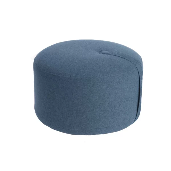 Runder Pouf Sitzhocker - Blau