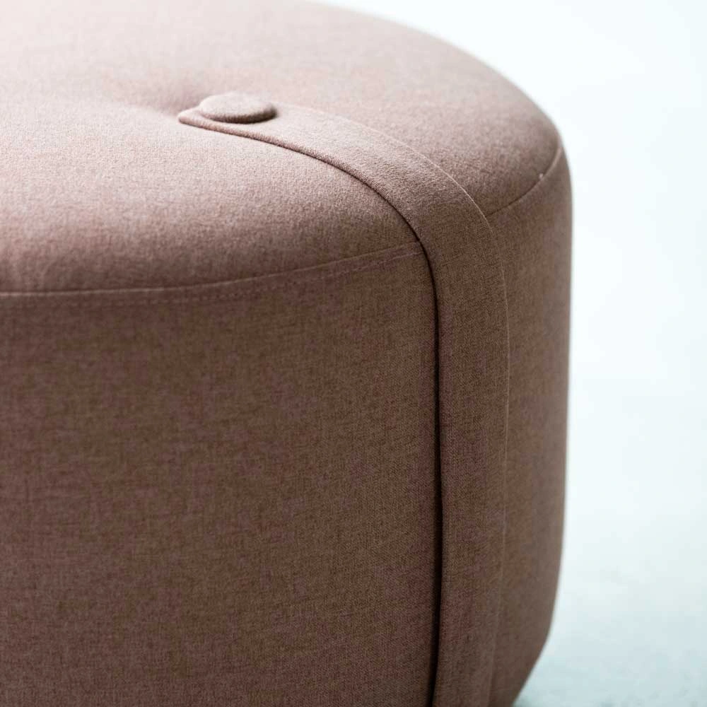DesignBite Runder Pouf Sitzhocker Grau
