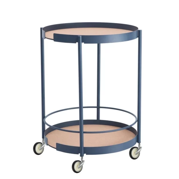 DesignBite metal serving trolley in blue