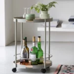 DesignBite metal serving trolley in gray