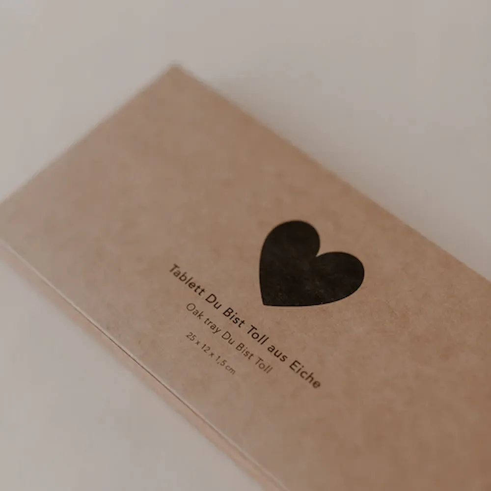 Eulenschnitt Tablett - Du Bist Toll - aus Eiche