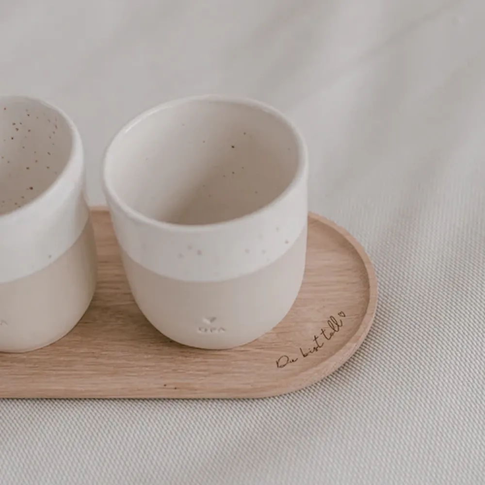 Eulenschnitt Tablett - Du Bist Toll - aus Eiche