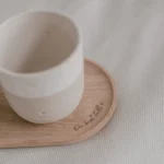 Eulenschnitt Tablett - Du Bist Toll - aus Eiche - Mit Tasse