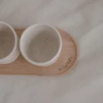 Eulenschnitt Tablett - Du Bist Toll - aus Eiche - Mit Tasse