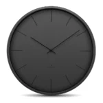 Huygens Tone Index Wanduhr komplette schwarze Uhr
