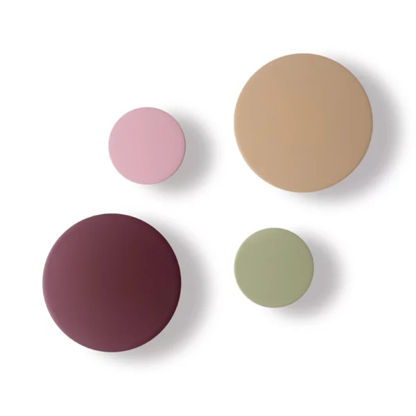 Lot de 4 crochets muraux - Fuchsia