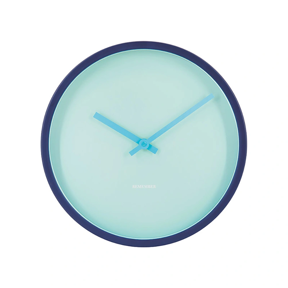 Horloge murale Remember Qua bleu clair et bleu foncé