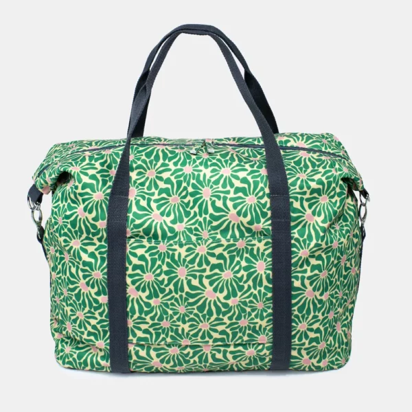 Weekender - Abstract Flowers - Green+Pink