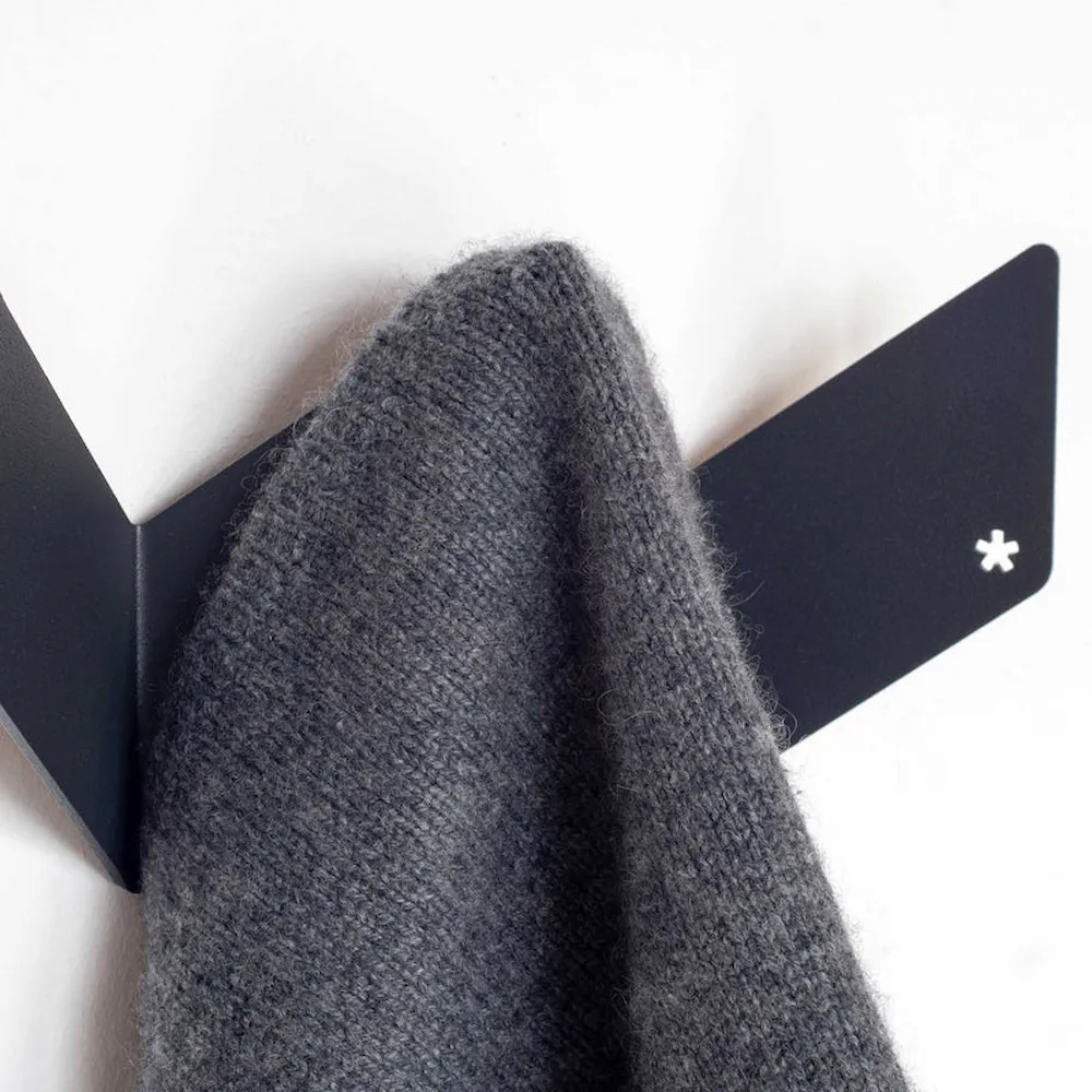 Peppermint Products Wandgarderobe ZigZag in schwarz