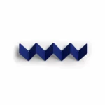 ZigZag Wandgarderobe in blau von Peppermint Products