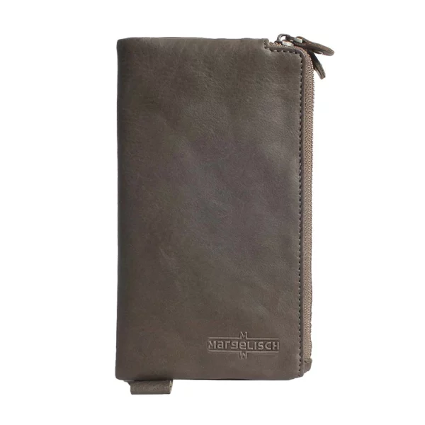 London 2 - Leder Geldsack - Grey